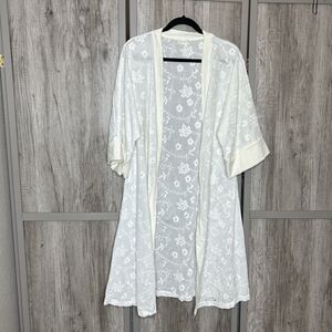 Pluto Eyelet Robe Wrap Cotton Intimates Sleepwear M